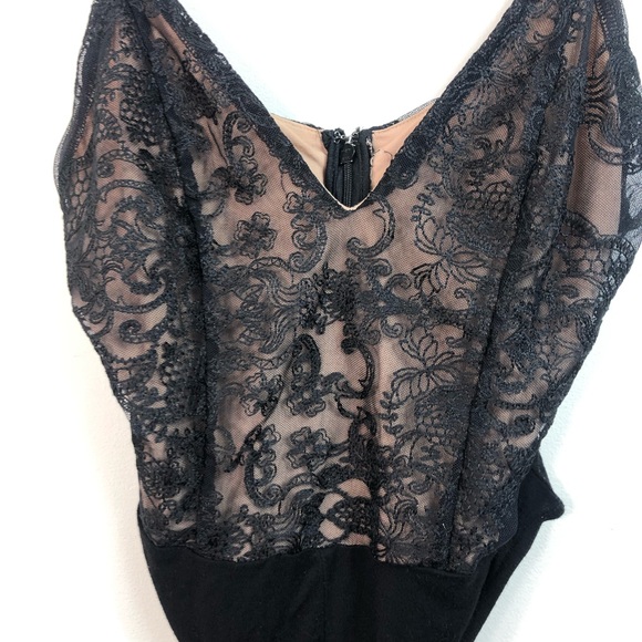 Lace Bodysuit Black and Tan  size M forever 21 - Picture 3 of 6
